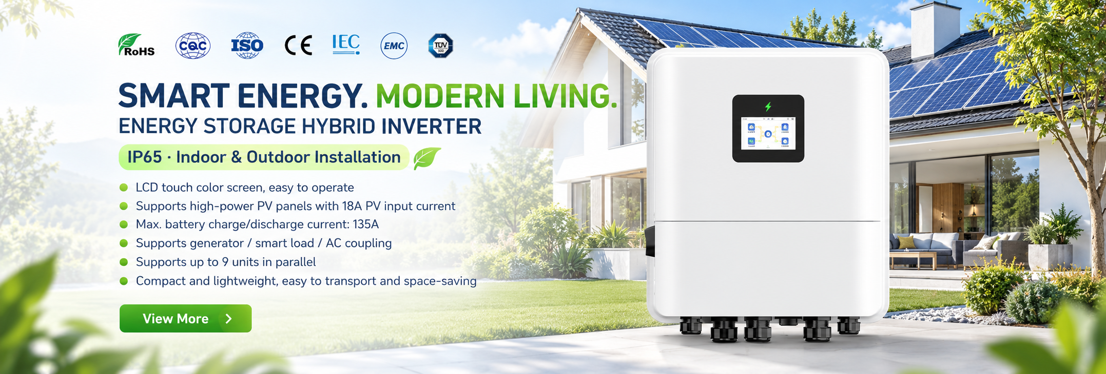 Calidad Del inversor solar híbrido de la rejilla Fábrica