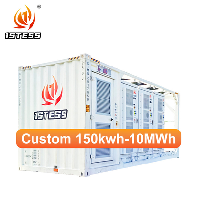 2MWh Contenedor industrial Sistema de almacenamiento de energía solar Batería de iones de litio Conectada a la red con conmutación automática fuera de la red personalizada