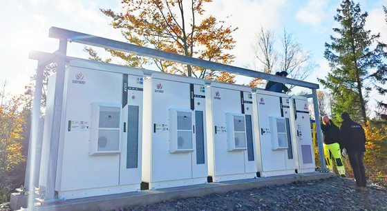Baterías de litio solares de contenedor de 215Kwh para almacenamiento de energía de alto voltaje en aplicaciones industriales y comerciales