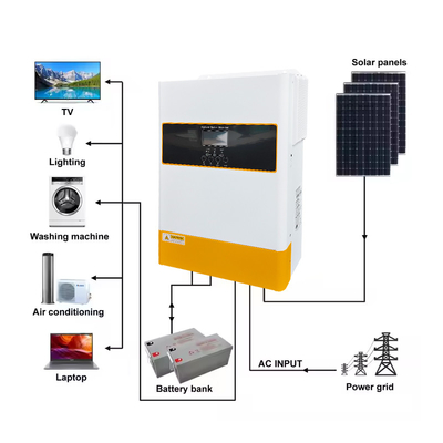 230VAC 6.2kw Inversor solar híbrido con controlador MPPT y salida de onda senoidal pura 48V