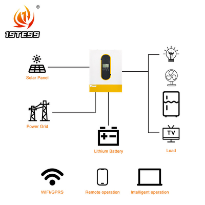 Modo de carga MPPT 48V 120A Inversor solar híbrido de 6.2KW para soluciones de energía en red y fuera de la red