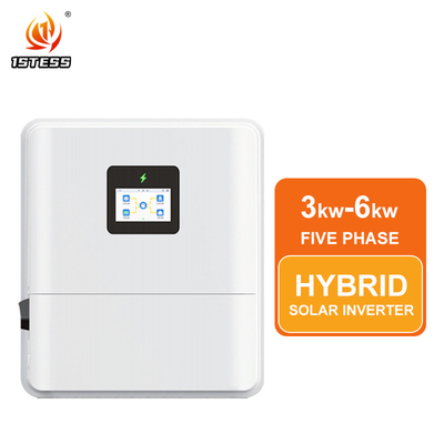 Inversor solar híbrido de 48V 6kW de onda sinusoidal pura con doble MPPT, para conexión a red y fuera de red, IP65, monofásico, 3KW, 3.6KW, 4.6KW y 5kW