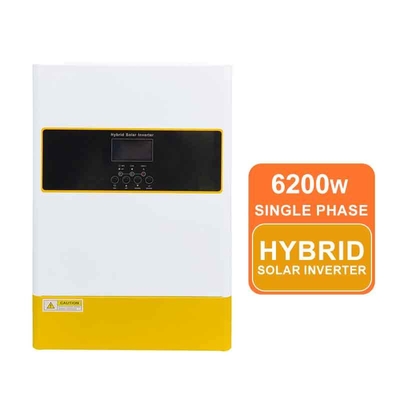 Cargador solar MPPT 6.2KW Inversor híbrido onda senoidal pura 48VDC resistente al polvo de tres fases