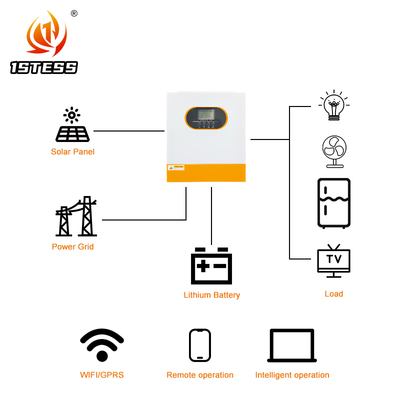 Inversor solar híbrido de 3.5KW 24V MPPT Onda senoidal pura fuera de la red