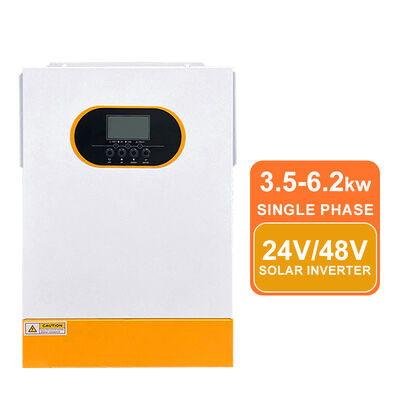 5.5KW 6.2KW 48V Inversor solar de onda seno pura MPPT 500Vdc Entrada de alto voltaje de fase única fuera de la red con activación de batería de litio