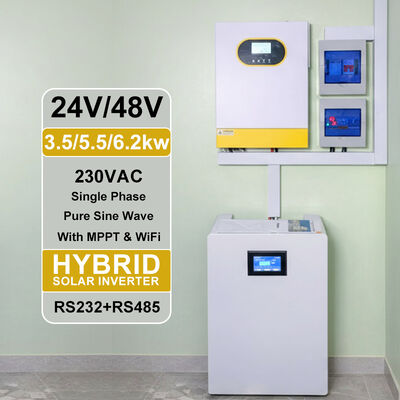 3.5KW 24V Inversor solar de onda senoidal pura MPPT de fase única 230Vac de salida con comunicación de la batería de litio RS485