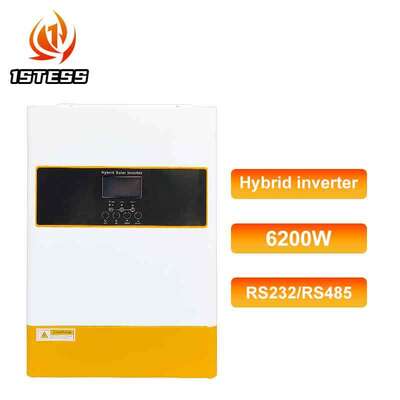Inversor solar de onda sinusoidal pura de 6,2 KW y 120 A MPPT con entrada fotovoltaica máxima de 500 VCC, admite 12 unidades en paralelo
